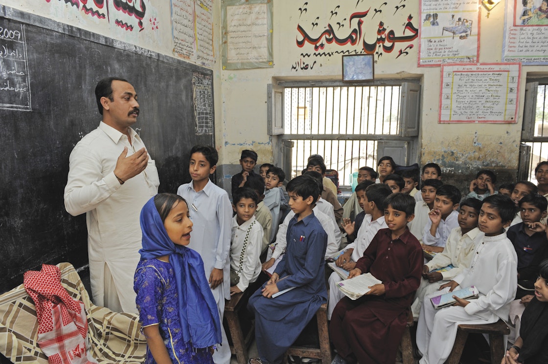 Through the Strengthening Teachers' Education Project, AKU has mentored teachers in 110 primary and elementary schools in rural Balochistan and Sindh, upgrading their basic skills and impacting the quality of education for 27,000 students. AKDN / Gary Otte