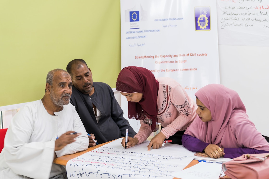 The Aga Khan Foundation operates a training programme for civil society organisations (CSOs) in Egypt, funded by the European Commission. The programme has helped strengthen 25 local CSOs in 17 villages in rural Aswan. The activities have reached over 80,000 beneficiaries and created 450 jobs.