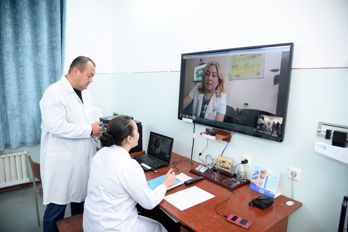 eHealth solutions increase access to specialty health care services for remote communities by providing low-cost and high-quality diagnosis and treatment services through teleconsultations, and build the clinical and managerial capacities of health professionals through eLearning. AKDN