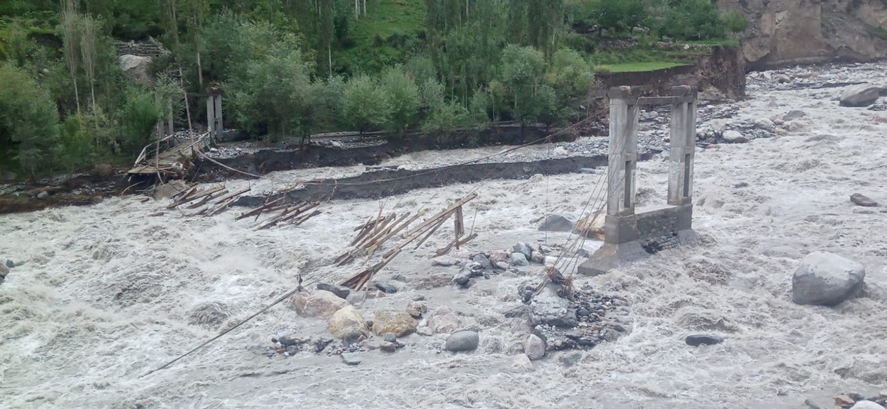 The remains of the Jalalabad to Faizabad Bridge