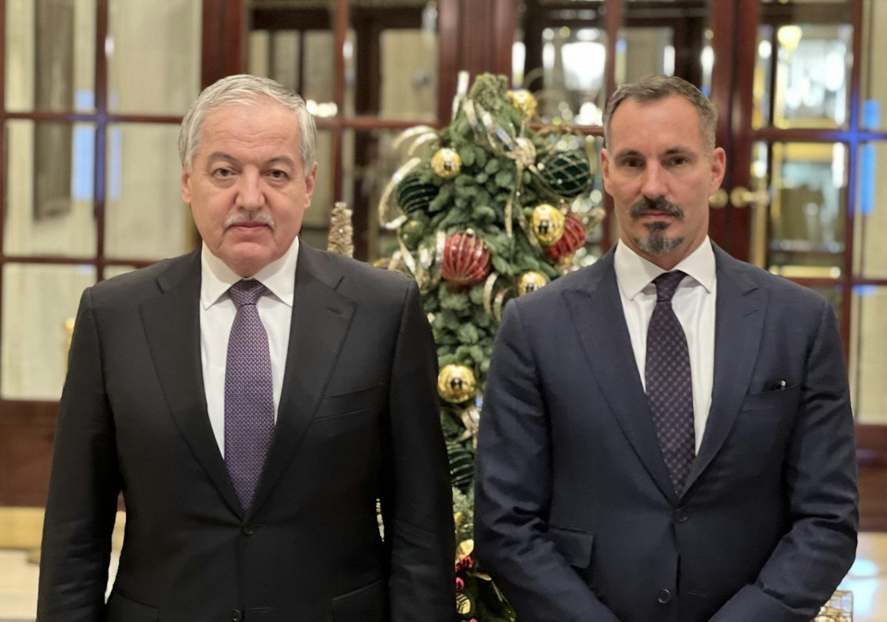 Prince Rahim Aga Khan today met with His Excellency Mr. Sirojiddin Muhriddin, the Foreign Minister of Tajikistan, in Paris. Mr Aslov is in France for meetings with the French government.